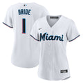 Miami Marlins Women's #1 Bride Home Replica Jersey - White