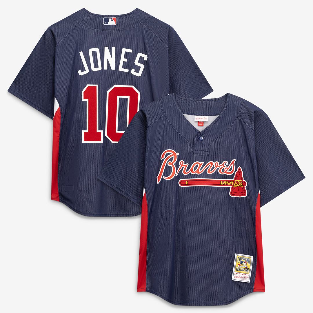 Chipper Jones Atlanta Braves Authentic Batting Practice Jersey - Navy