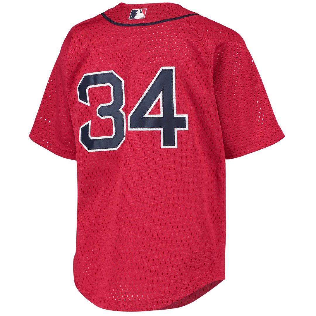 David Ortiz Boston Red Sox Youth Cooperstown Collection Batting Practice Jersey - Red