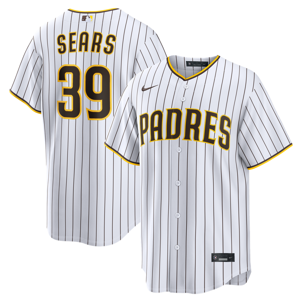 JP Sears San Diego Padres Home Replica Jersey - White