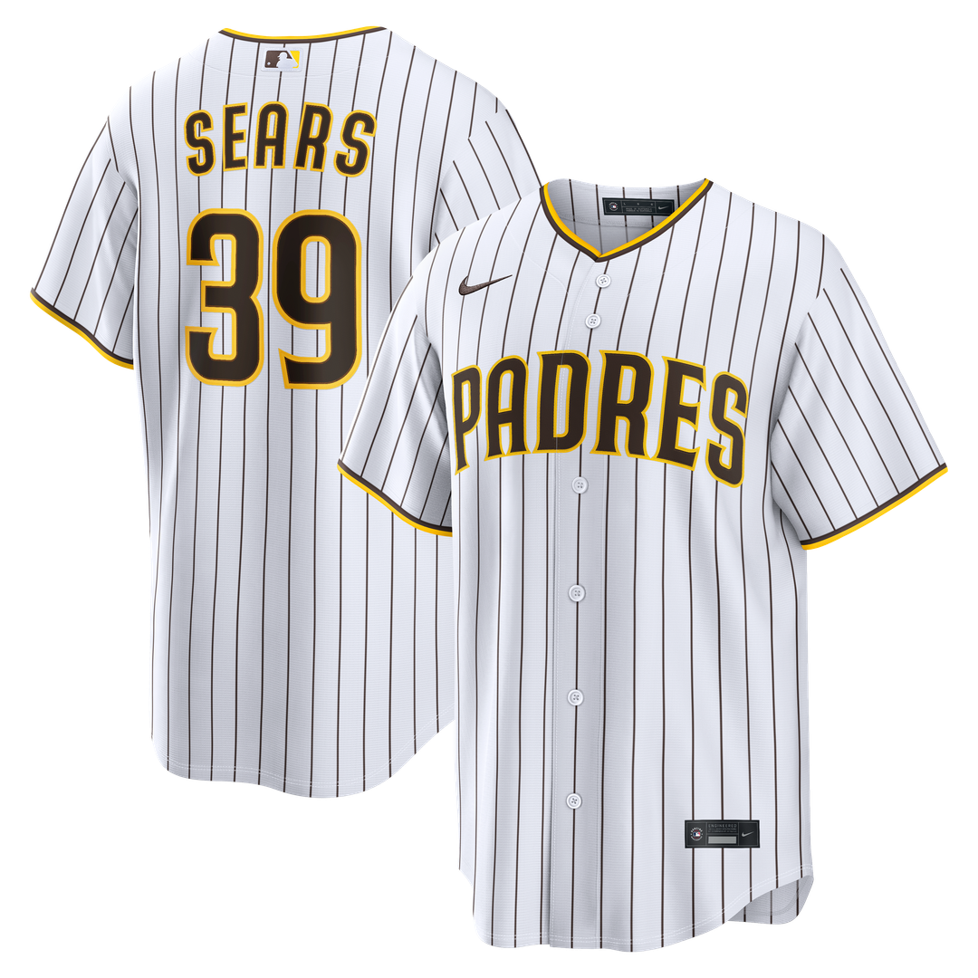 JP Sears San Diego Padres Home Replica Jersey - White