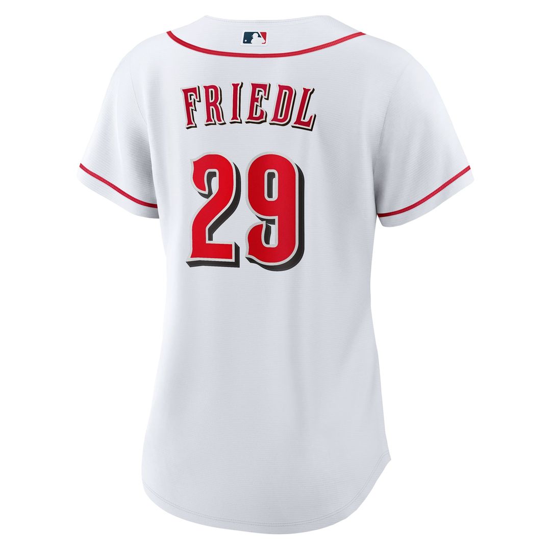 TJ Friedl Cincinnati Reds Women's Home Replica Jersey - White