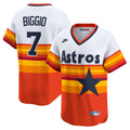 Craig Biggio Houston Astros Throwback Cooperstown Collection Limited Player Jersey - White