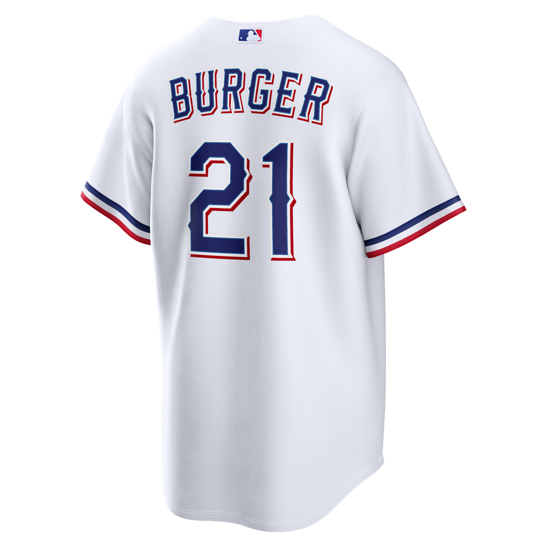 Jake Burger Texas Rangers Home Replica Jersey - White
