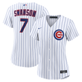 Dansby Swanson Chicago Cubs Women's Home Replica Jersey - White