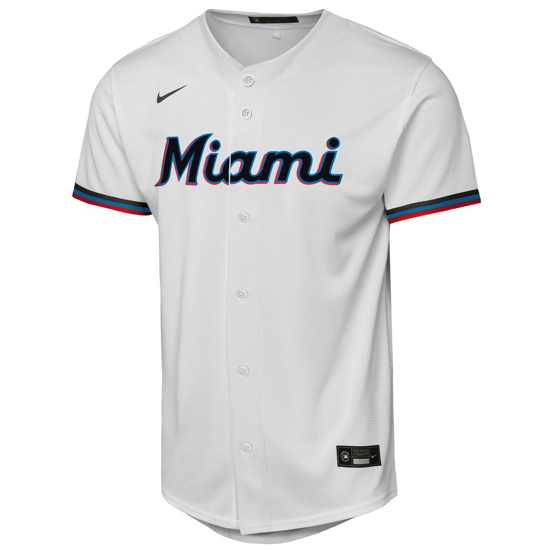 Miami Marlins Youth Home Replica Jersey - White