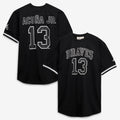 Ronald Acuña Jr. Atlanta Braves Fanatics Big & Tall Heavyweight Mesh Jersey - Black/White