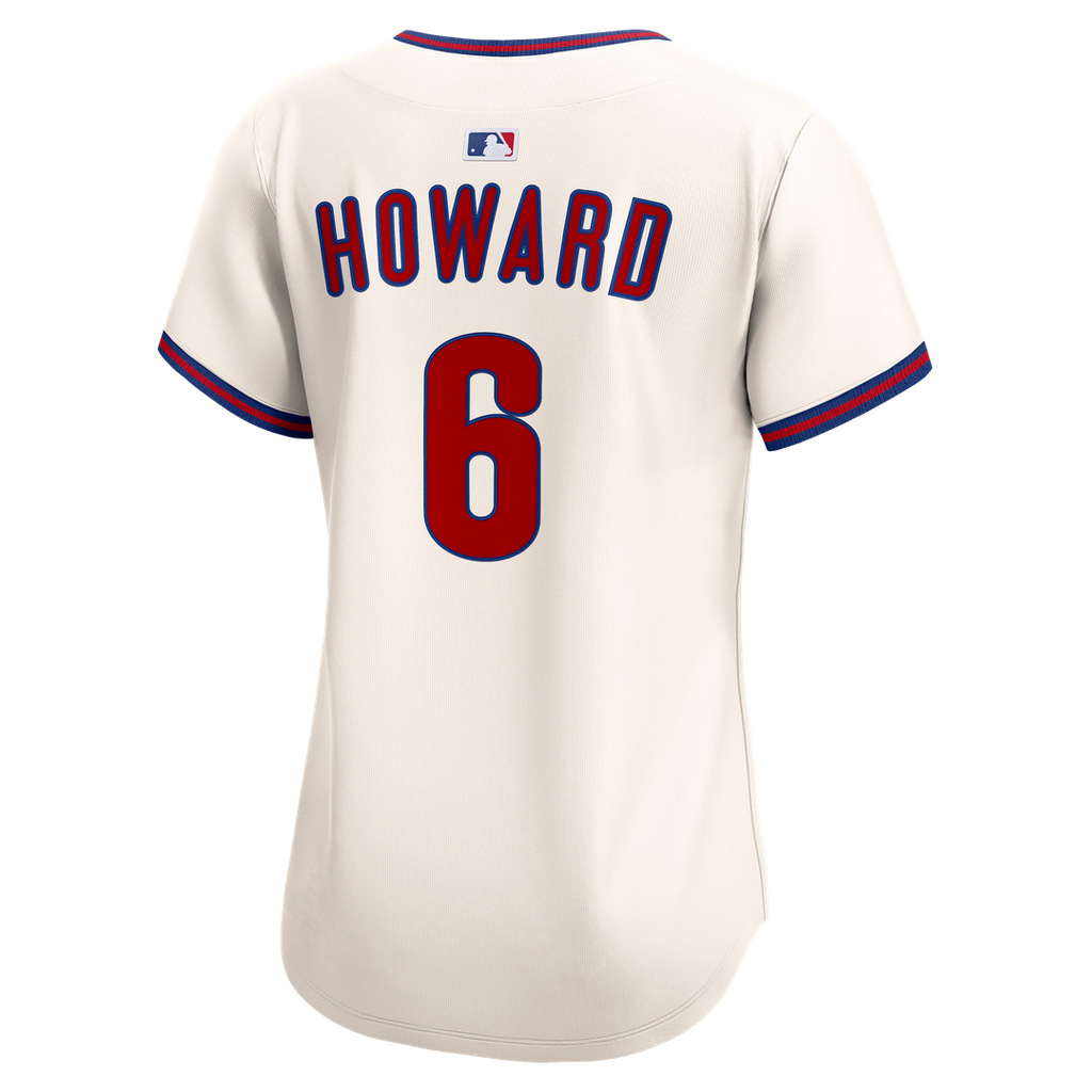 Ryan Howard Philadelphia Phillies Women's Alternate 2 Limited Jersey - Cream
