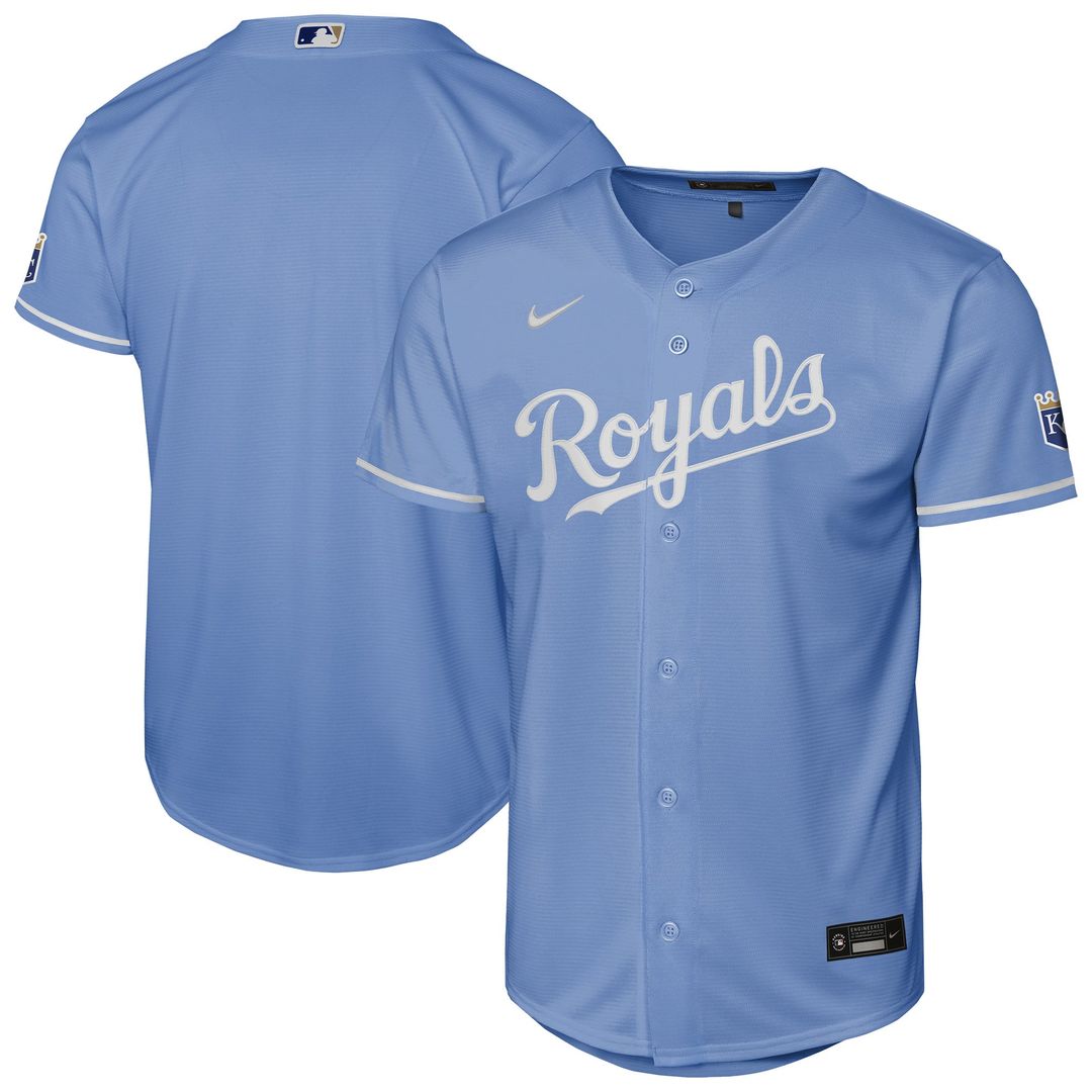 Kansas City Royals Youth Alternate Stadium Jersey - Light Blue
