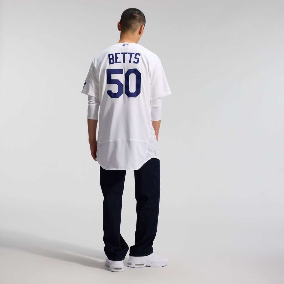 Mookie Betts Los Angeles Dodgers Home Authentic Jersey - White