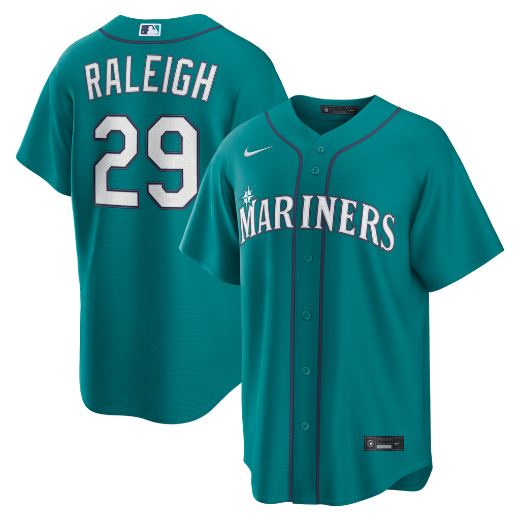 Cal Raleigh Seattle Mariners Alternate Replica Jersey - Teal