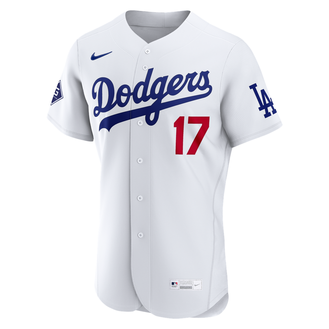 Shohei Ohtani Los Angeles Dodgers Home Authentic Sponsor Patch Jersey - White