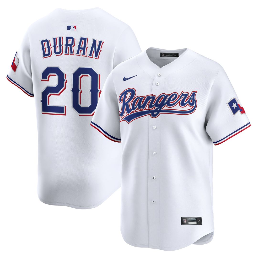Ezequiel Duran Texas Rangers Home Limited Player Jersey - White
