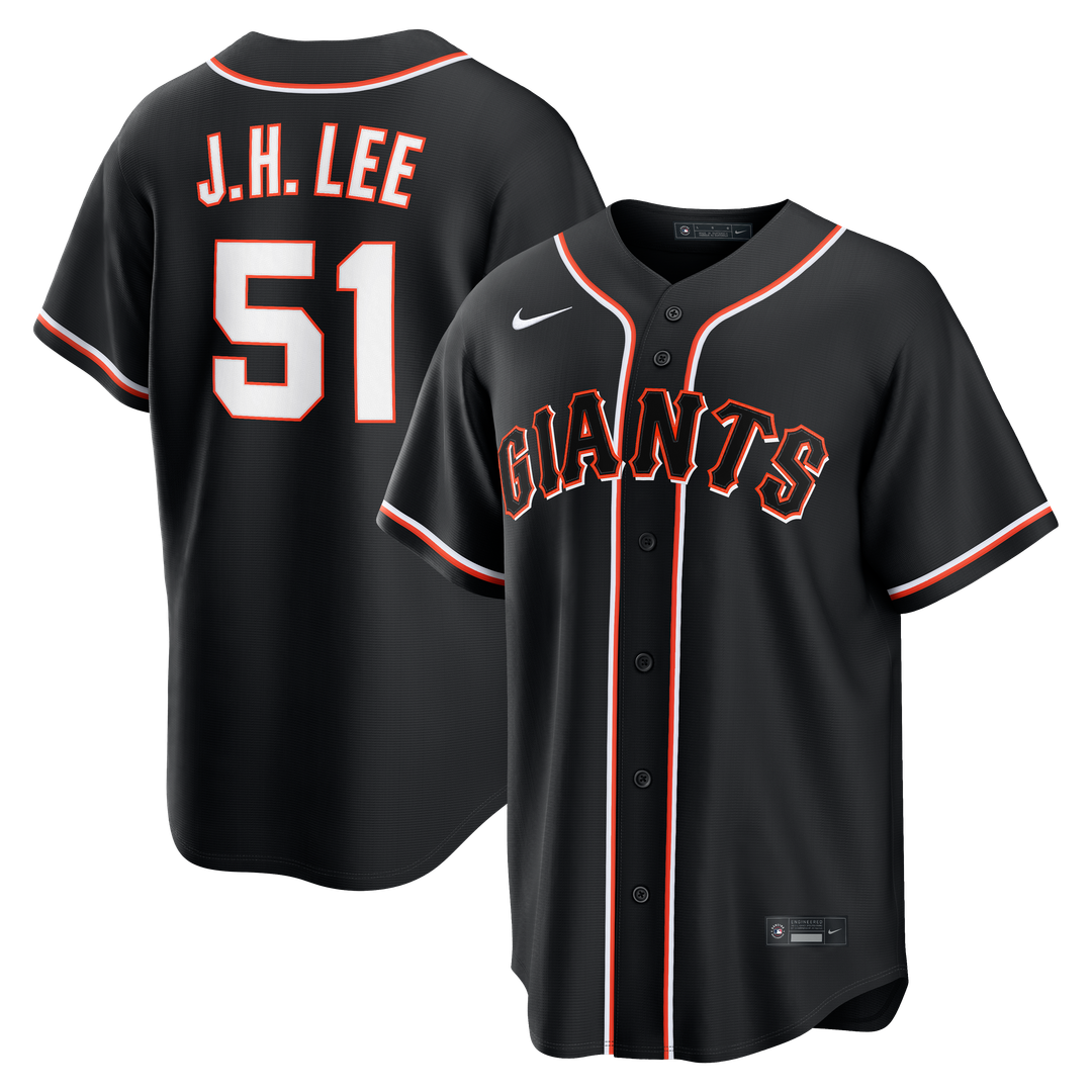 Jung Hoo Lee San Francisco Giants Fashion Replica Black Out Jersey
