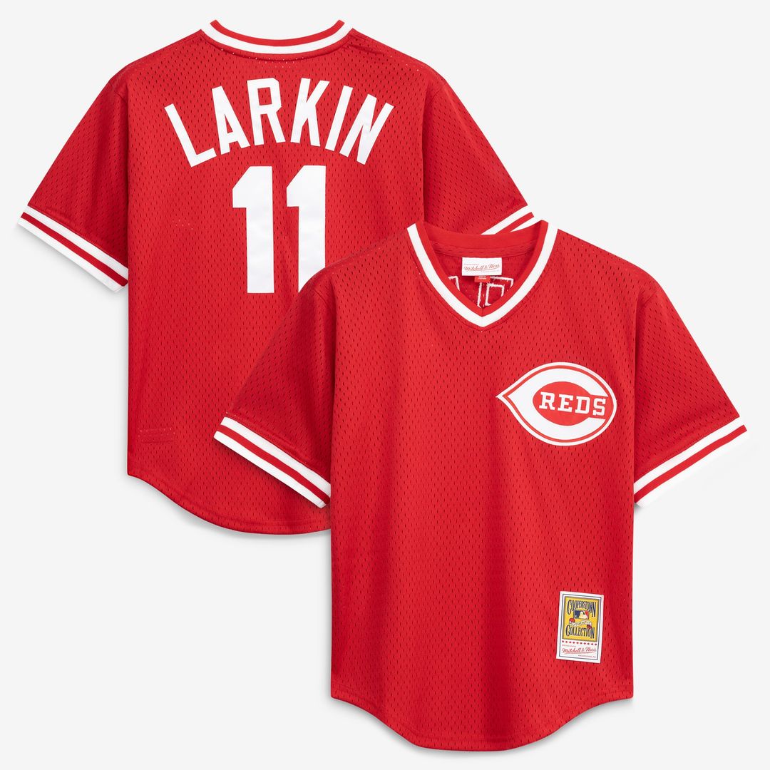 Barry Larkin Cincinnati Reds Authentic Batting Practice Jersey - Red