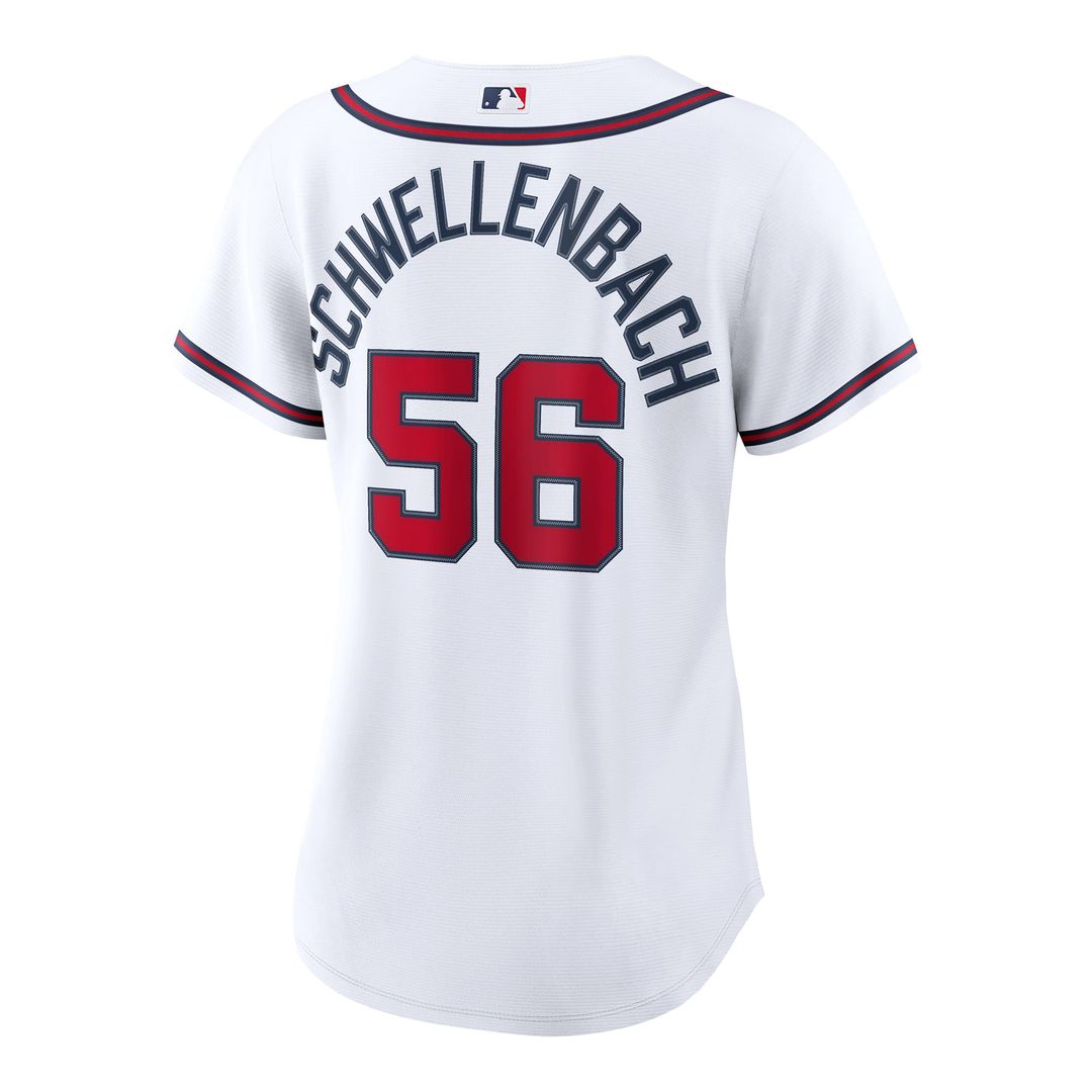 Spencer Schwellenbach Atlanta Braves Women's Home Replica Jersey - White