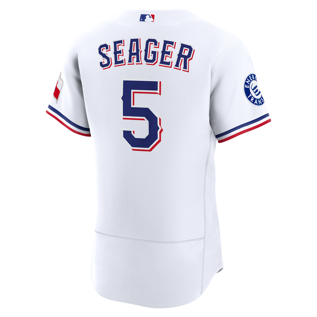 Corey Seager Texas Rangers Home Authentic Sponsor Patch Jersey - White