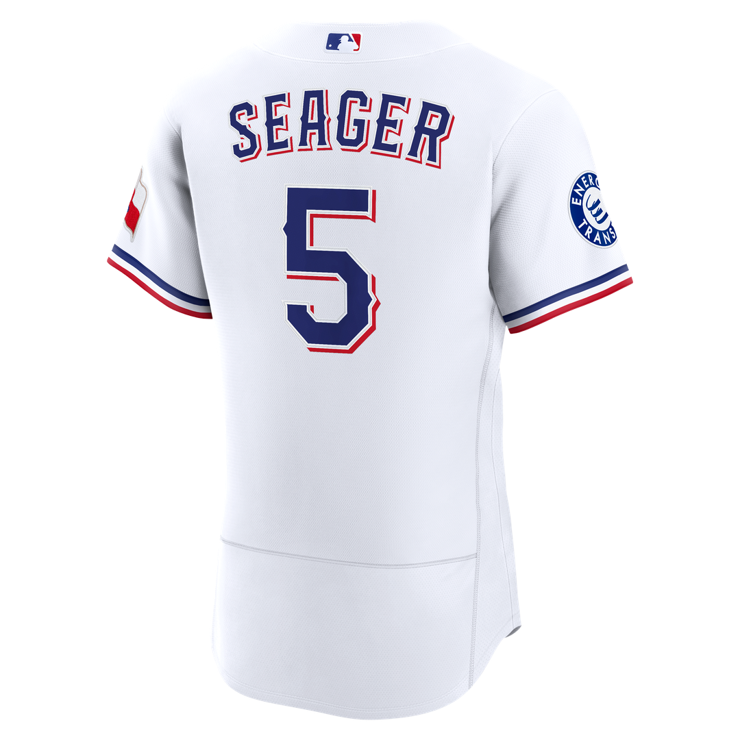 Corey Seager Texas Rangers Home Authentic Sponsor Patch Jersey - White