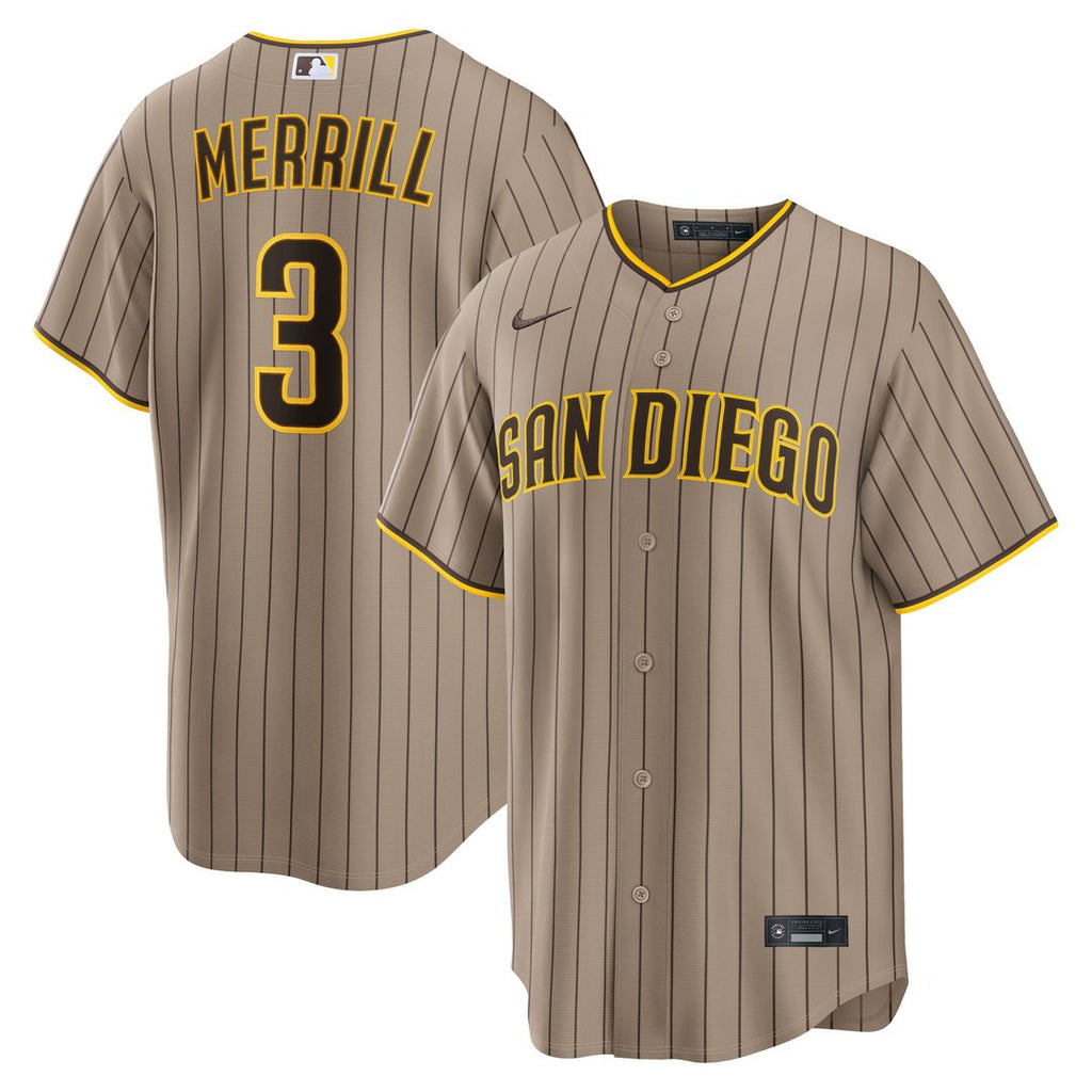 Jackson Merrill San Diego Padres Alternate Replica Jersey - Sand