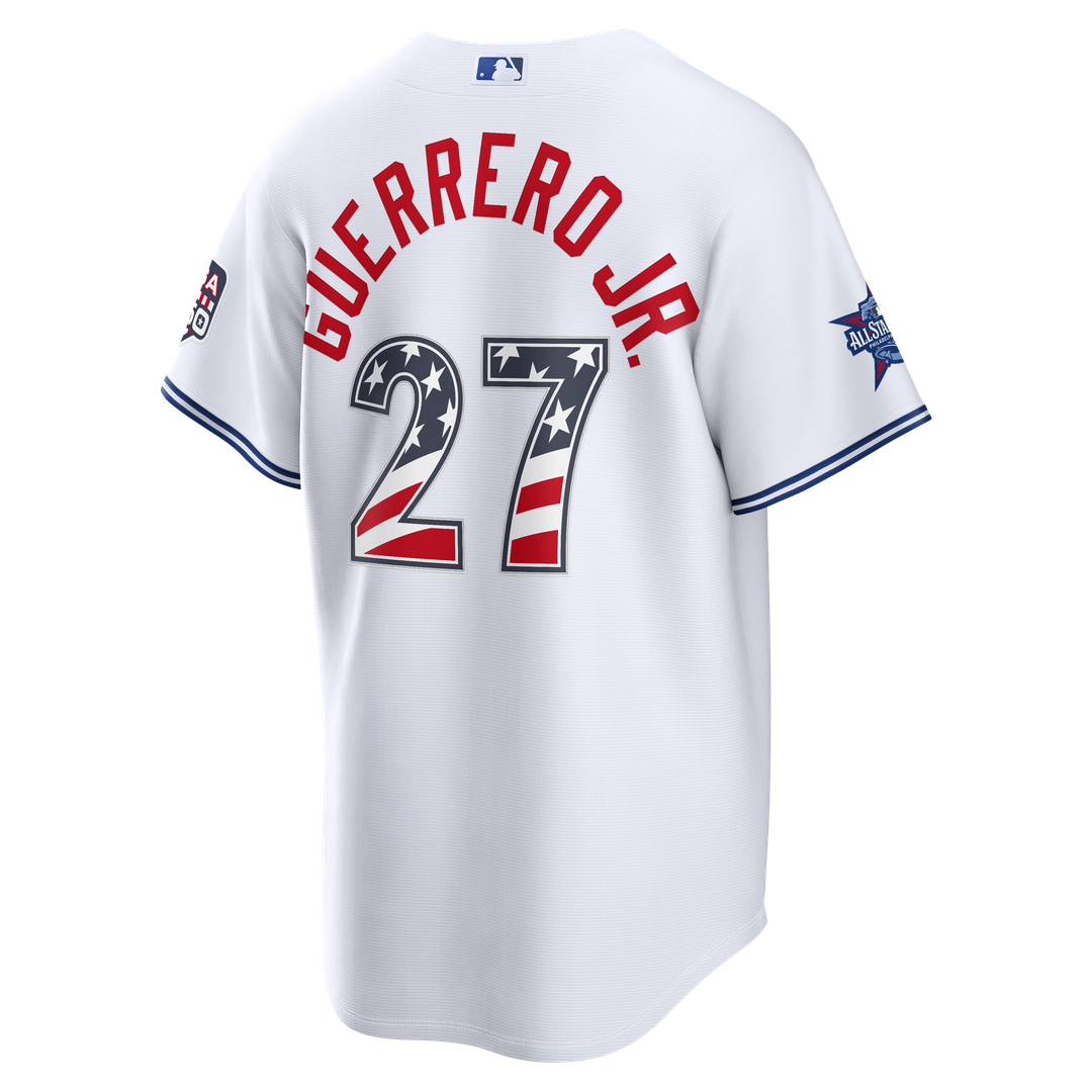 2026 All - Star Edition Stars & Stripes Toronto Blue Jays Vladimir Guerrero Jr. White Stadium Jersey