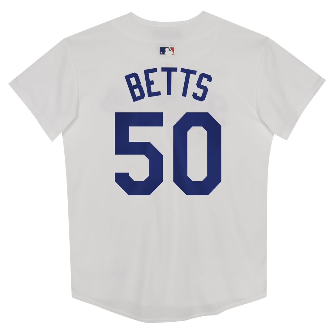 Mookie Betts Los Angeles Dodgers Preschool Home Game Jersey - White