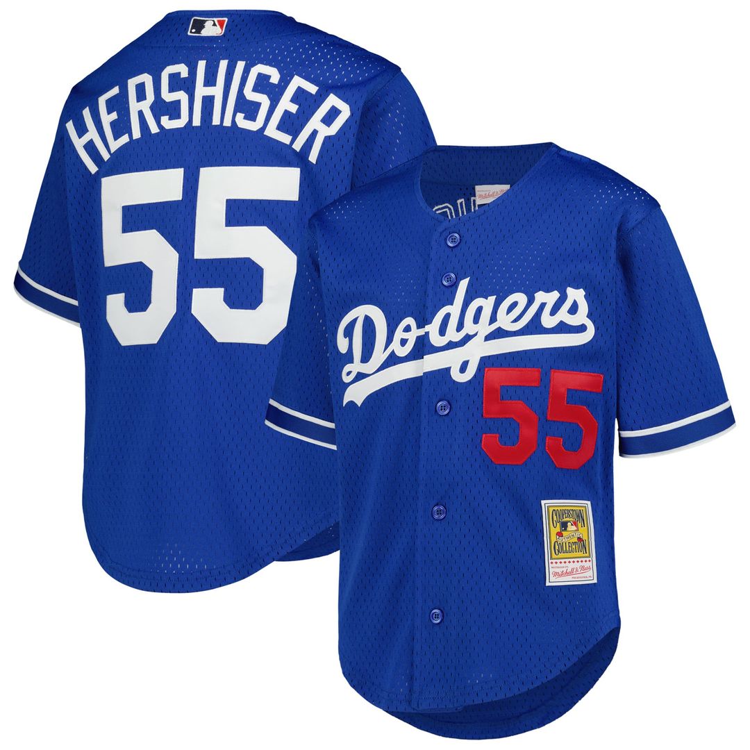 Orel Hershiser Los Angeles Dodgers Youth Cooperstown Collection Mesh Batting Practice Jersey - Royal