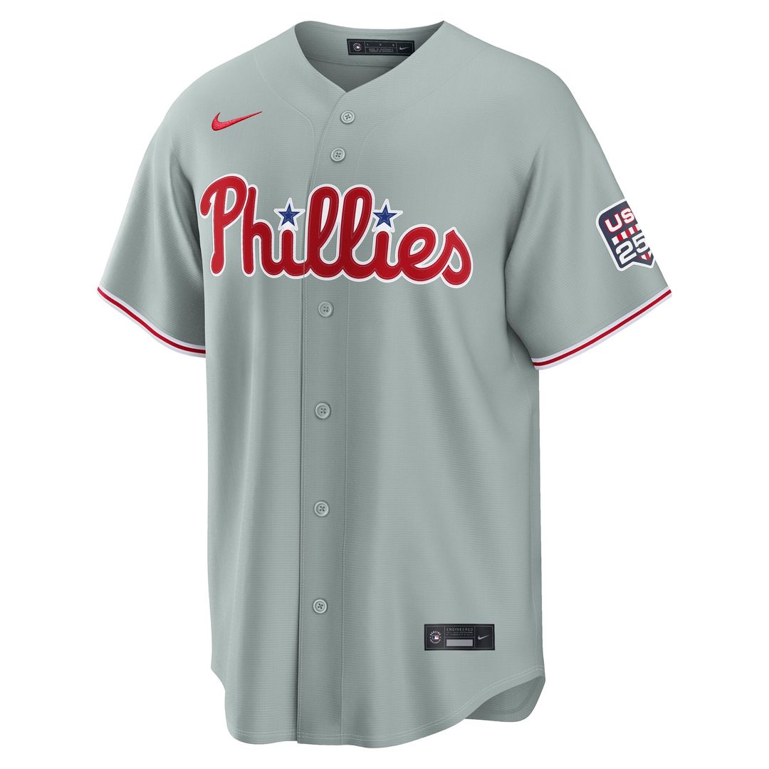Fourth of July Philadelphia Phillies Kyle Schwarber Gray USA 250 Stadium Jersey
