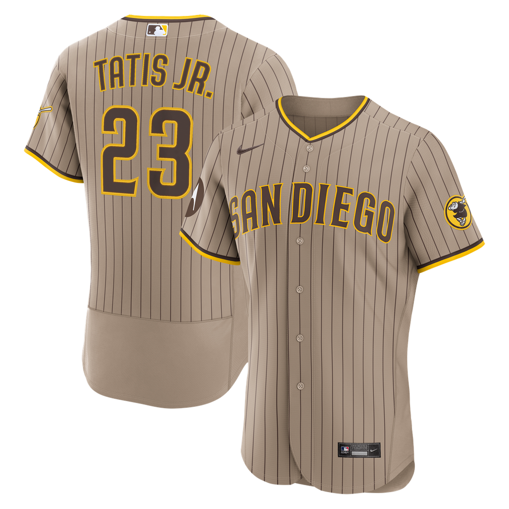Fernando Tatis Jr. San Diego Padres Alternate Authentic Sponsor Patch Jersey - Sand