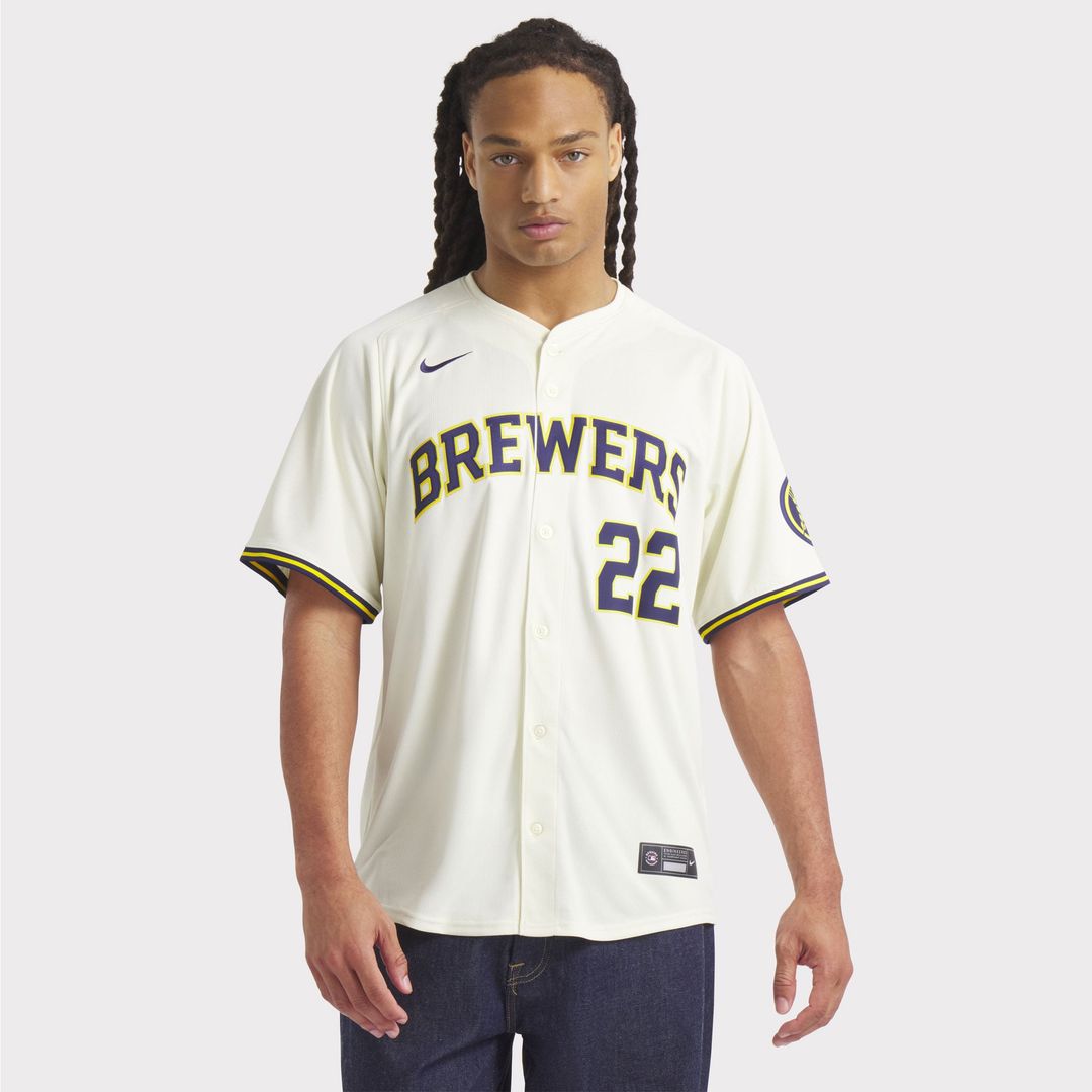 Christian Yelich Milwaukee Brewers Home Limited Player Jersey - Cream