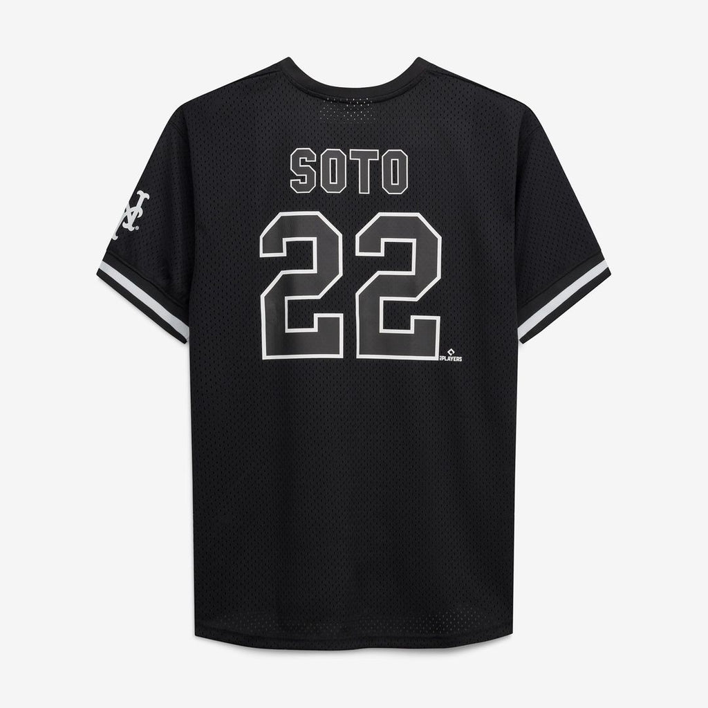 Juan Soto New York Mets Fanatics Big & Tall Heavyweight Mesh Jersey - Black/White