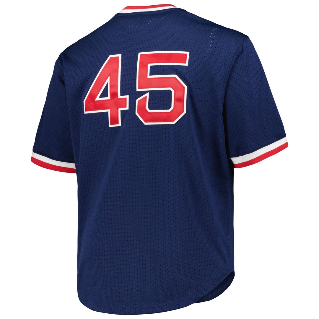 Pedro Martinez Boston Red Sox 1999 Cooperstown Collection Mesh Pullover Jersey - Navy