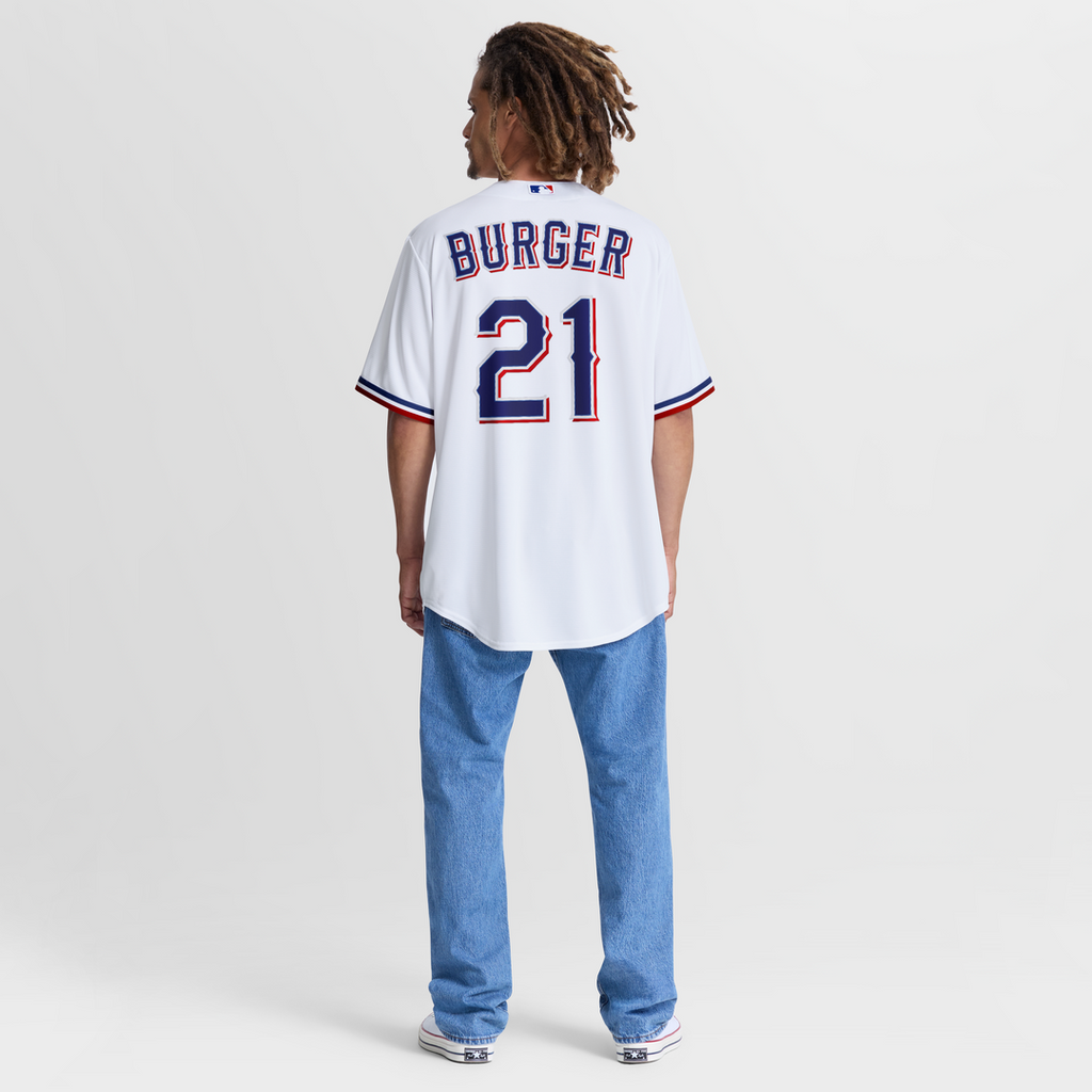 Jake Burger Texas Rangers Home Replica Jersey - White