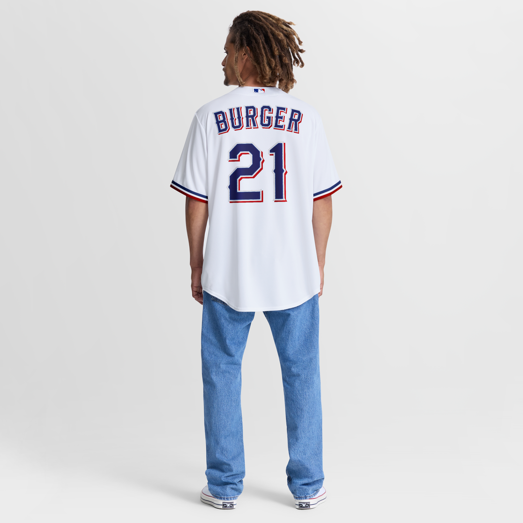 Jake Burger Texas Rangers Home Replica Jersey - White