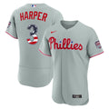 Fourth of July Philadelphia Phillies Bryce Harper Gray USA 250 Authentic Jersey