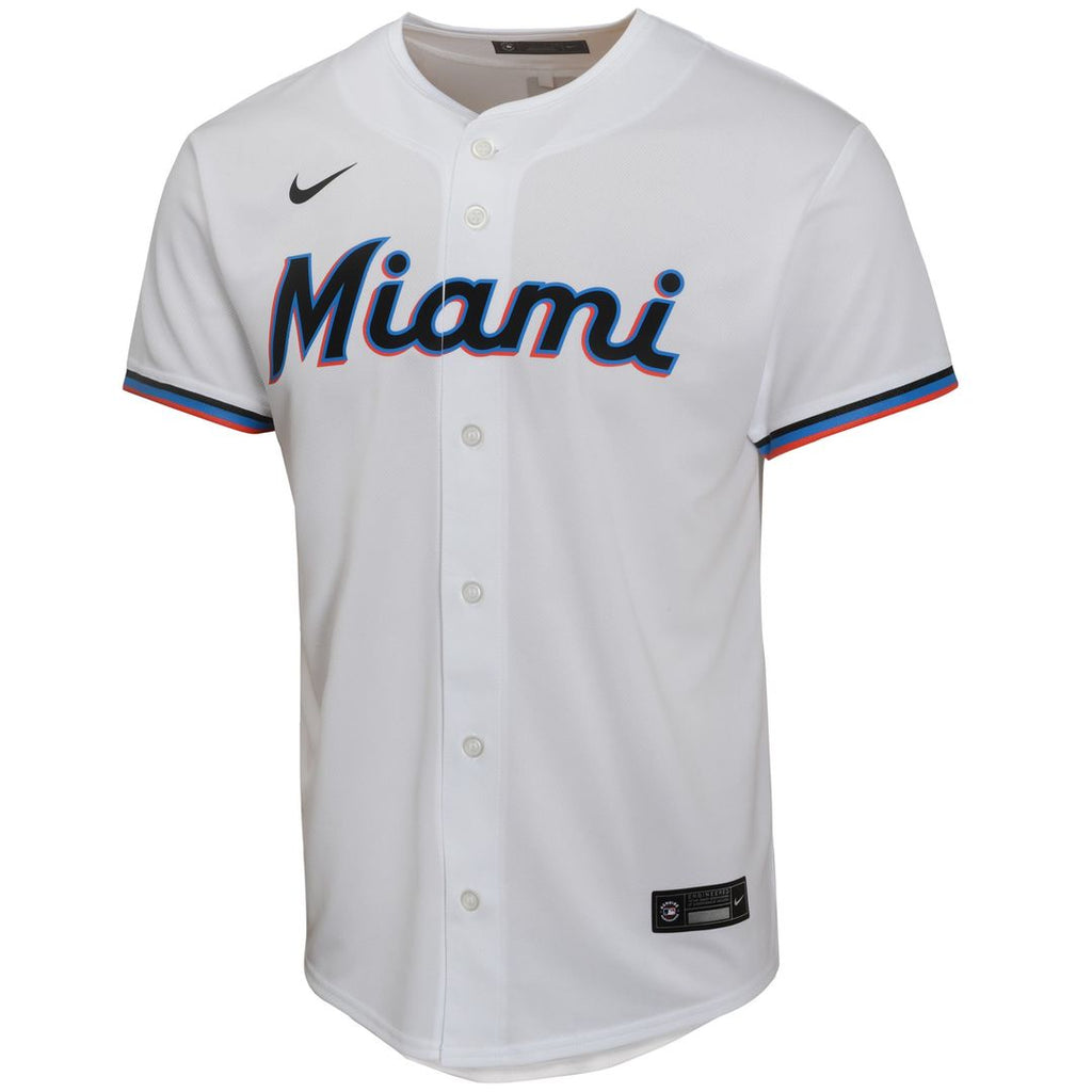 Sandy Alcantara Miami Marlins Youth Home Game Player Jersey - White