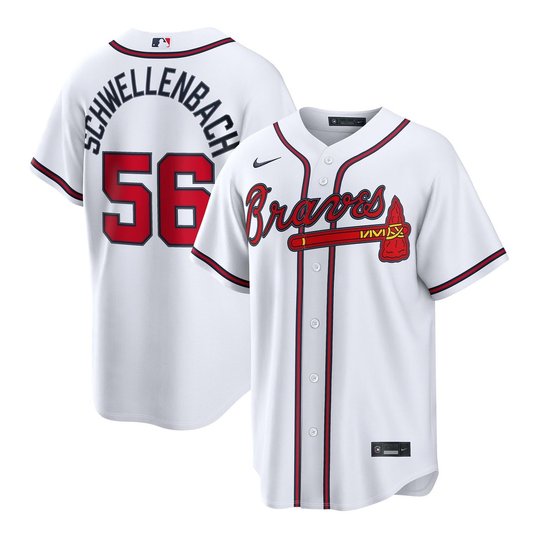 Spencer Schwellenbach Atlanta Braves Home Replica Jersey - White
