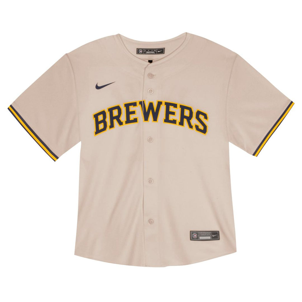 Christian Yelich Milwaukee Brewers Toddler Home Game Jersey - Cream