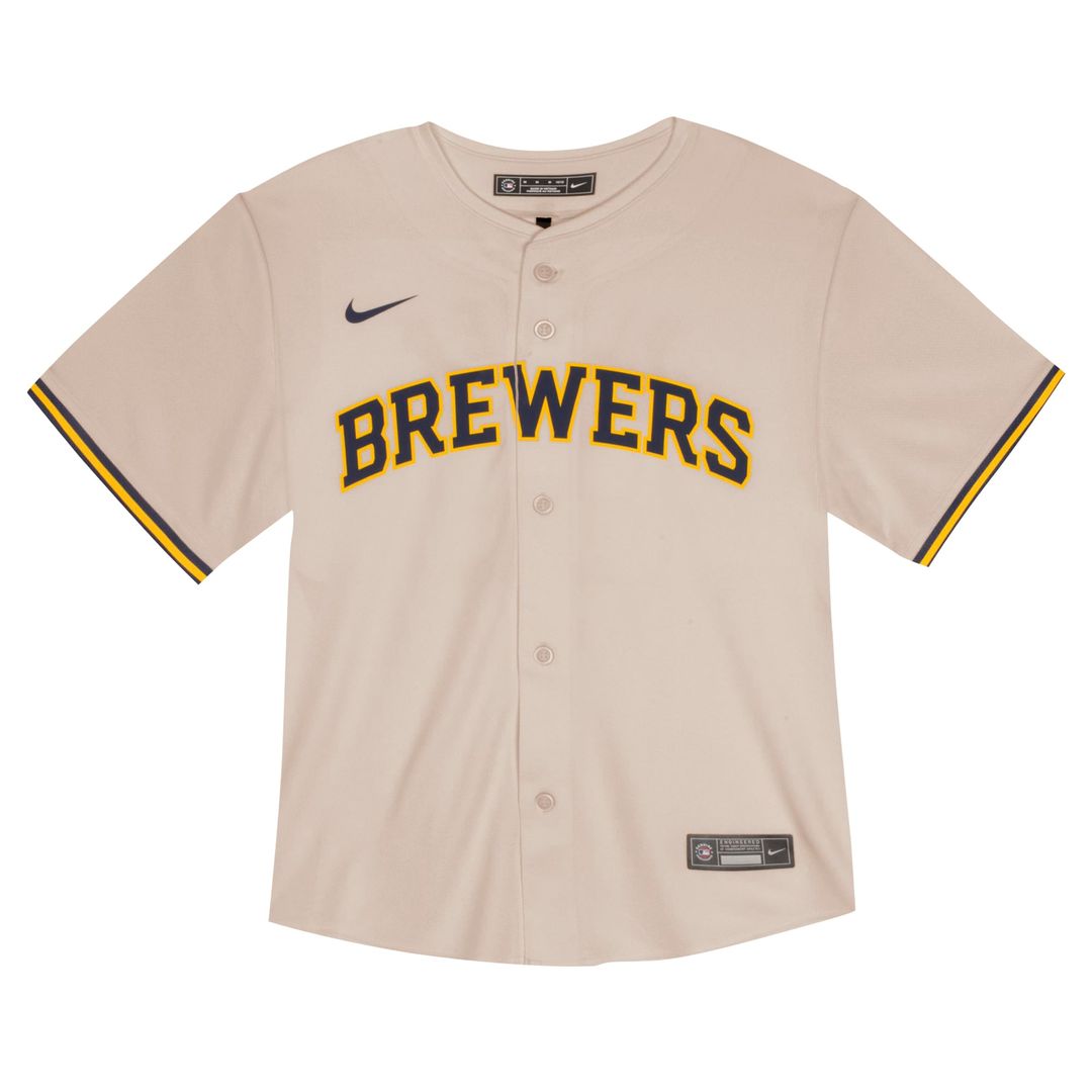 Christian Yelich Milwaukee Brewers Toddler Home Game Jersey - Cream