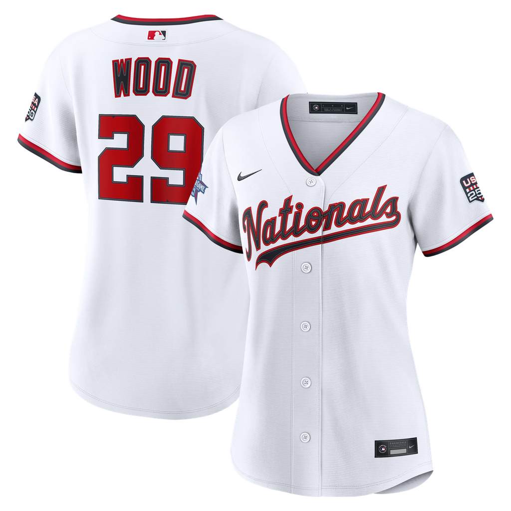 2026 All - Star Game Women's Washington Nationals James Wood White Replica Jersey