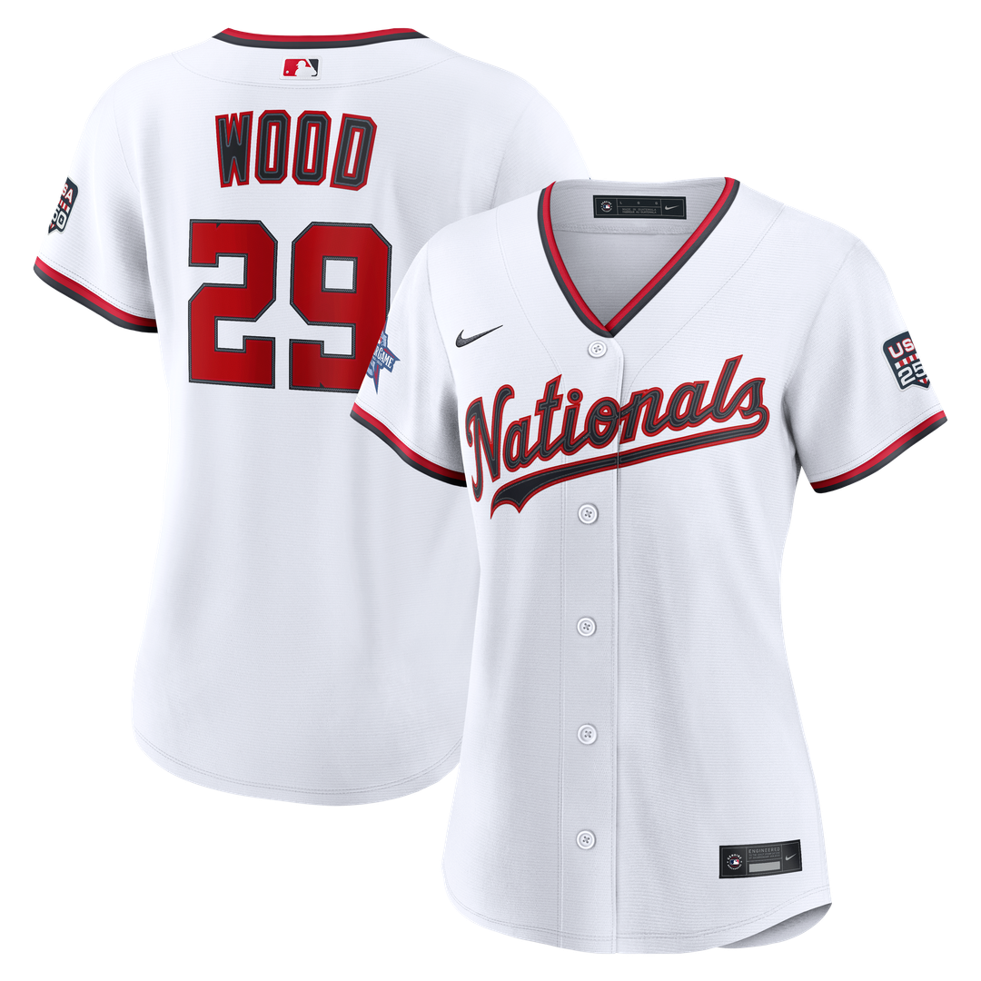 2026 All - Star Game Women's Washington Nationals James Wood White Replica Jersey