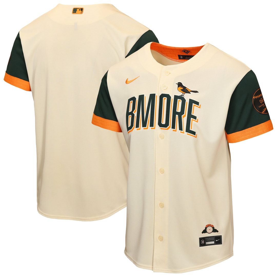 Baltimore Orioles Youth 2026 City Connect Stadium Jersey - Cream