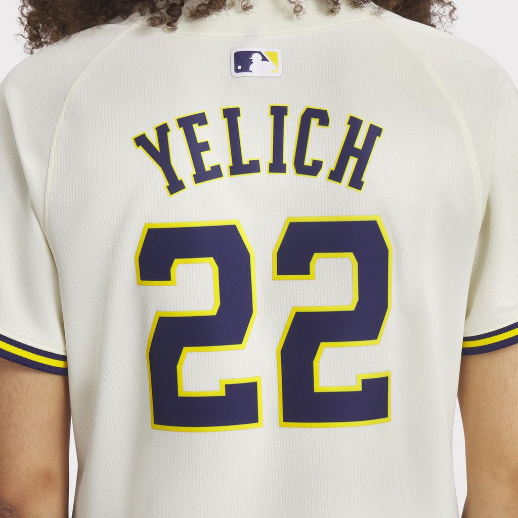 Christian Yelich Milwaukee Brewers Women's Home Limited Player Jersey - Cream
