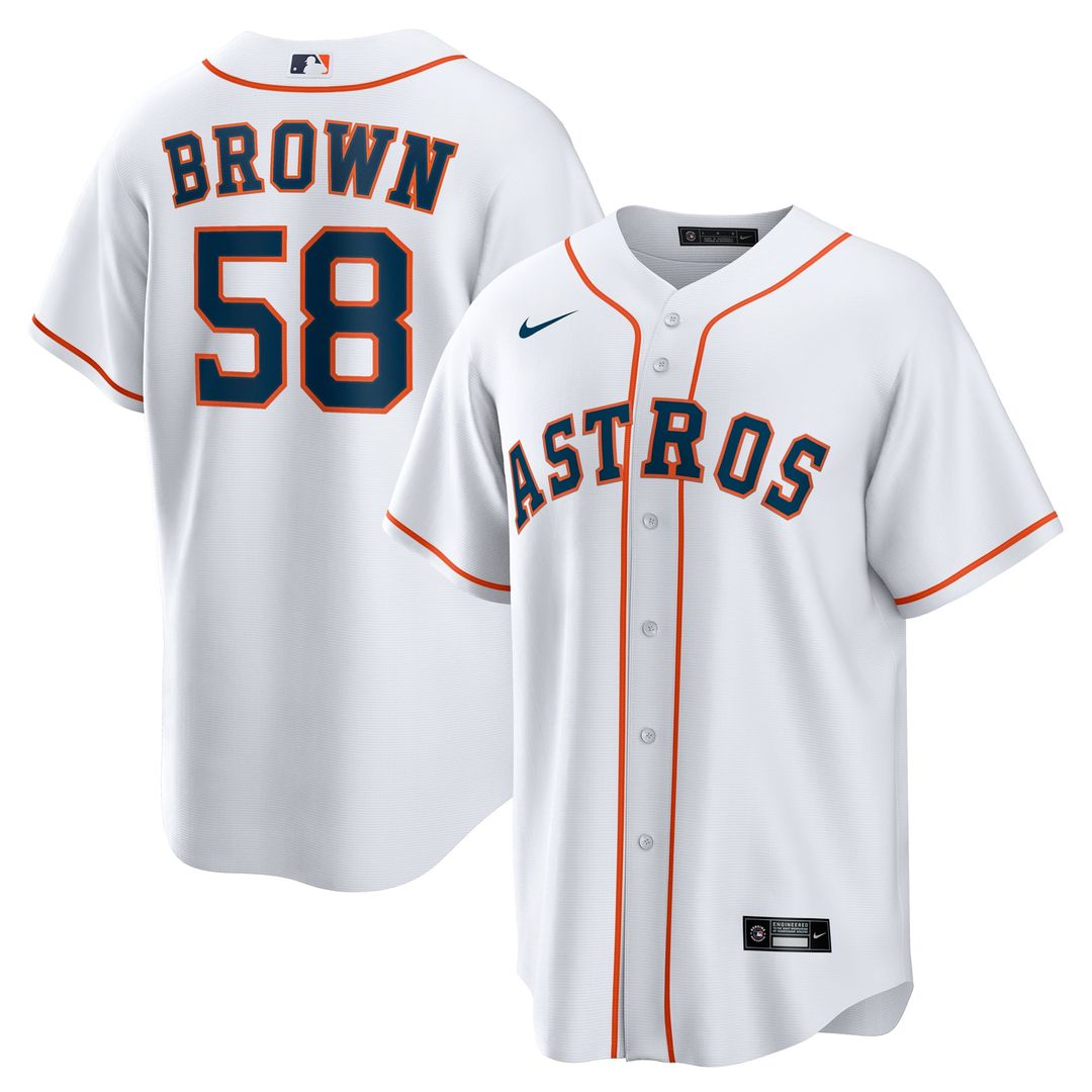 Hunter Brown Houston Astros Home Replica Jersey - White