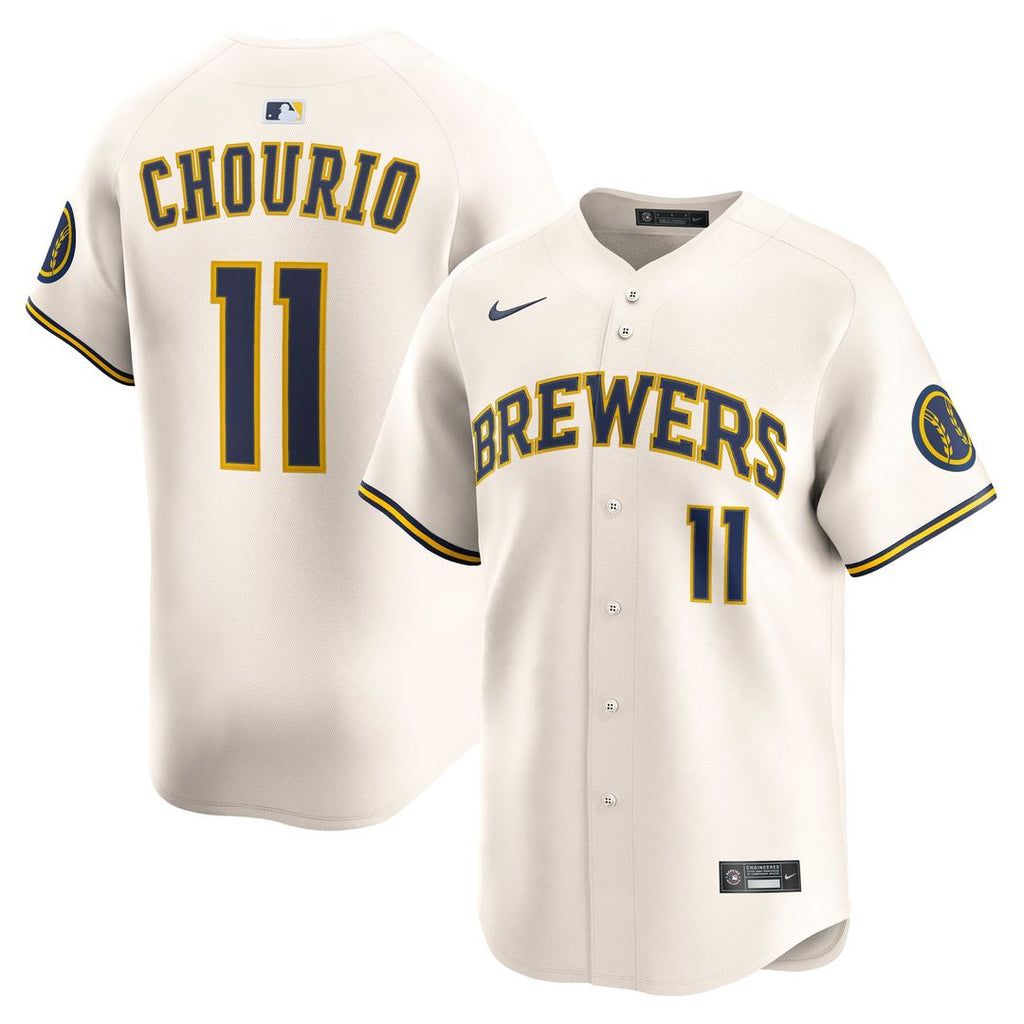 Jackson Chourio Milwaukee Brewers Home Limited Jersey - Cream