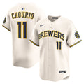 Jackson Chourio Milwaukee Brewers Home Limited Jersey - Cream