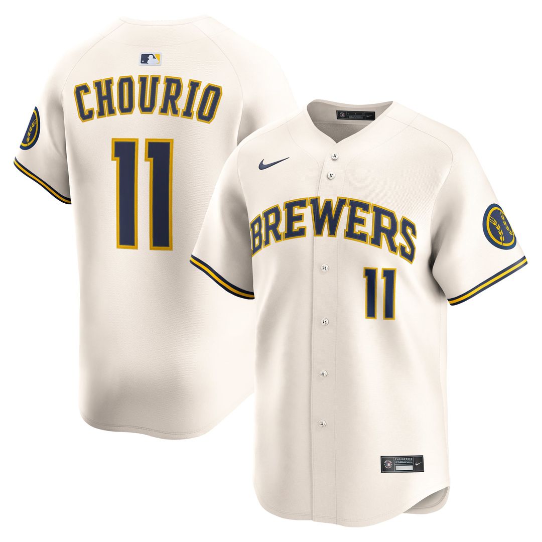 Jackson Chourio Milwaukee Brewers Home Limited Jersey - Cream