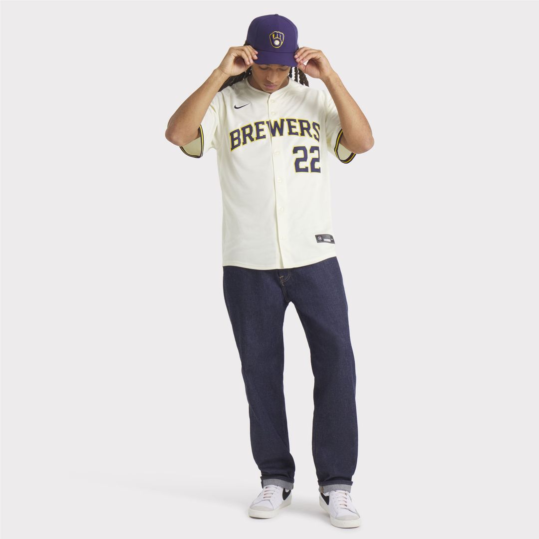 Christian Yelich Milwaukee Brewers Home Limited Player Jersey - Cream