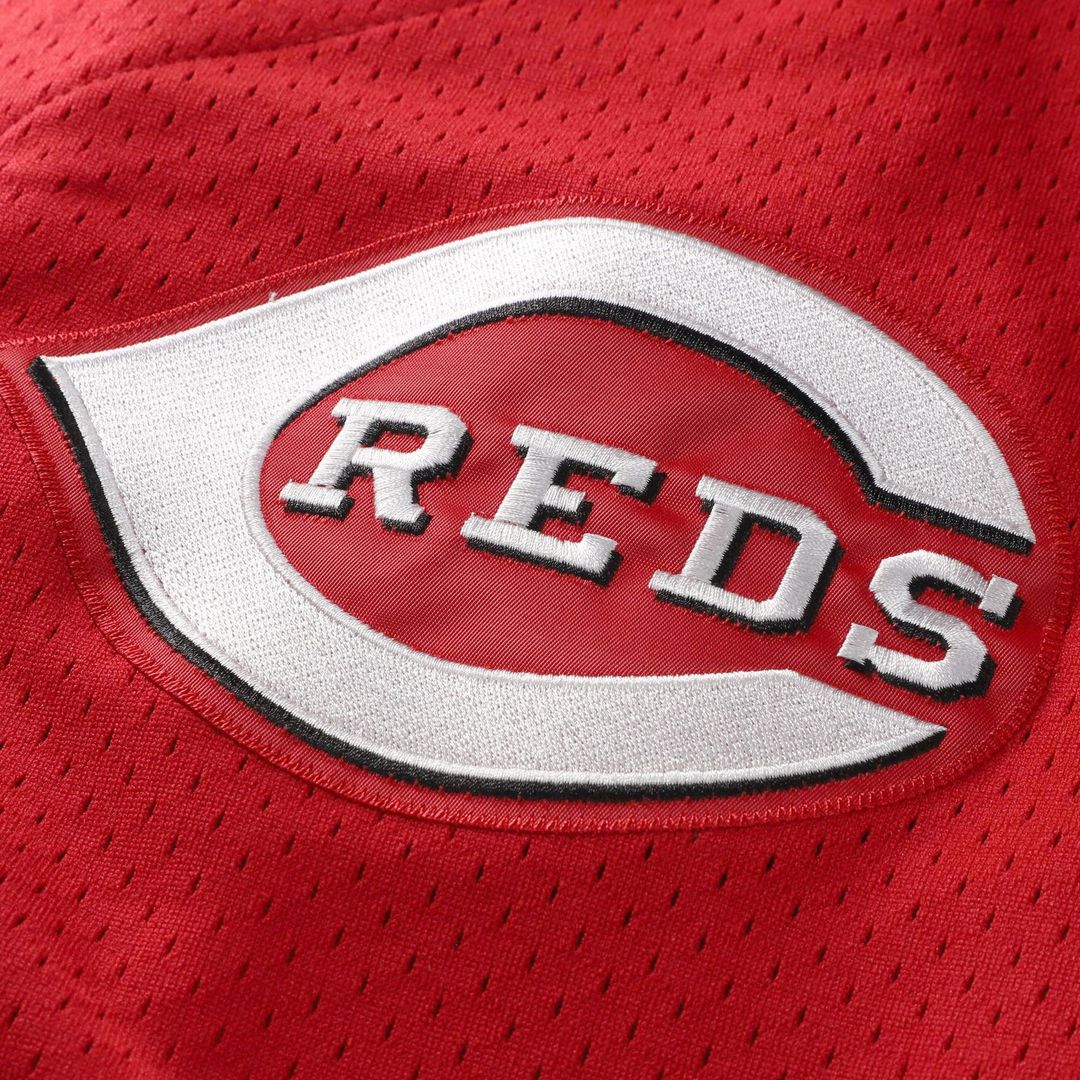 Barry Larkin Cincinnati Reds Cooperstown Collection Mesh Batting Practice Button - Up Jersey - Black