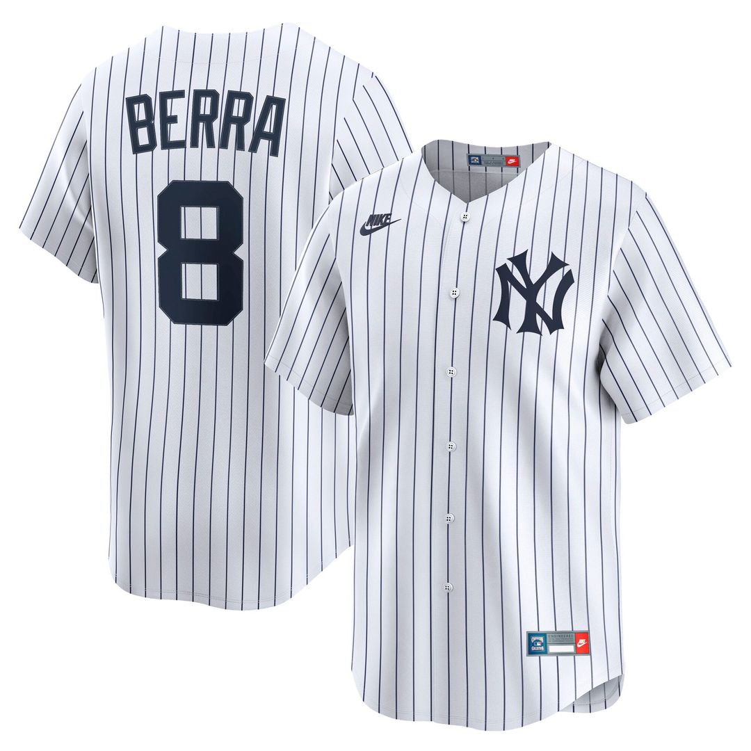 Yogi Berra New York Yankees Cooperstown Collection Limited Jersey - White