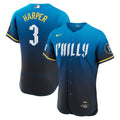Bryce Harper Philadelphia Phillies City Connect Authentic Sponsor Patch Jersey - Blue